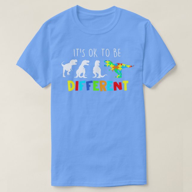 Camiseta Auntiesaurus T Re DinosaurIt's Ok To Be Different  (Diseño del anverso)