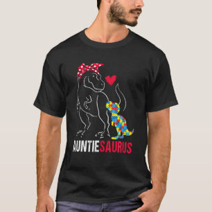 Camiseta Auntiesaurus T Rex Dinosaur Auntie Saurus Autism A