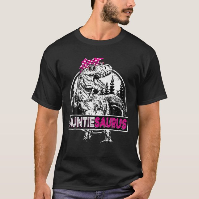 Camiseta Auntiesaurus T Rex Dinosaur Tía Saurus Madre (Anverso)