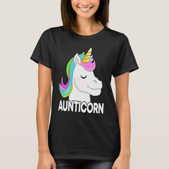Camiseta Aunts, funny unicorn, aunt family, aunt (Anverso)