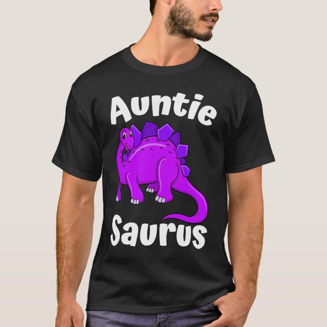 Camiseta Auntsaurus Aunt Dinosaur  Dino (Anverso)