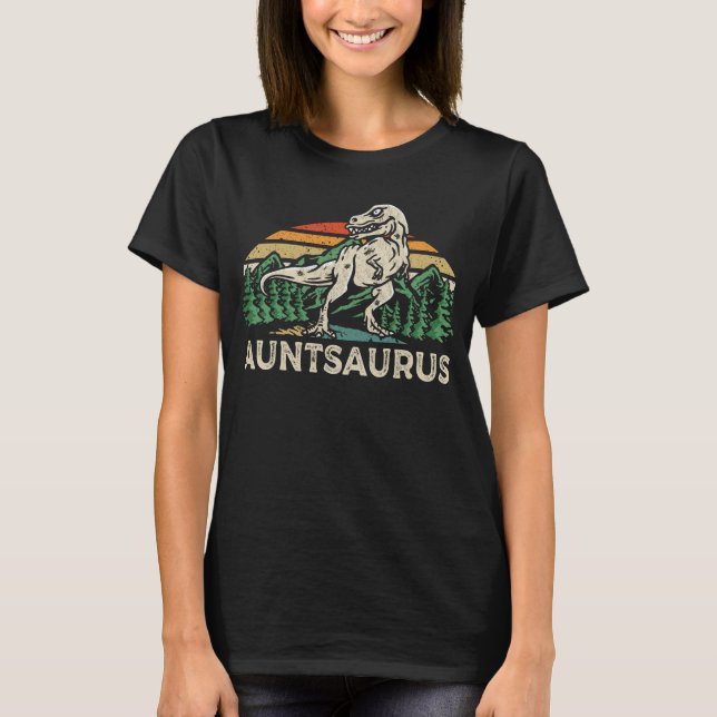 Camiseta Auntsaurus Dinosaur T Rex Tía Saurus Mateo (Anverso)