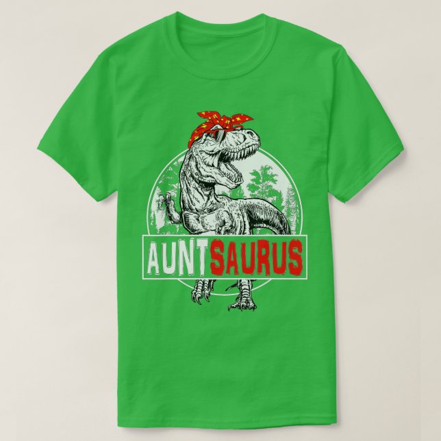 Camiseta Auntsaurus T rex Dinosaur Aunt Saurus Family Match (Diseño del anverso)