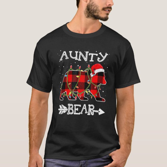 Camiseta Aunty Bear Red Búfalo Tocó Mamá Oso Pajama (Anverso)