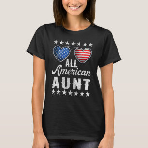 Camiseta Aunty Cuarto De Julio Camisas Mujeres, Todas Estad