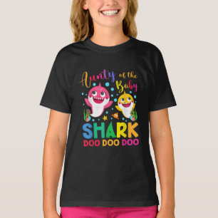 Camiseta Aunty Of The Baby Shark Birthday Aunty Shark