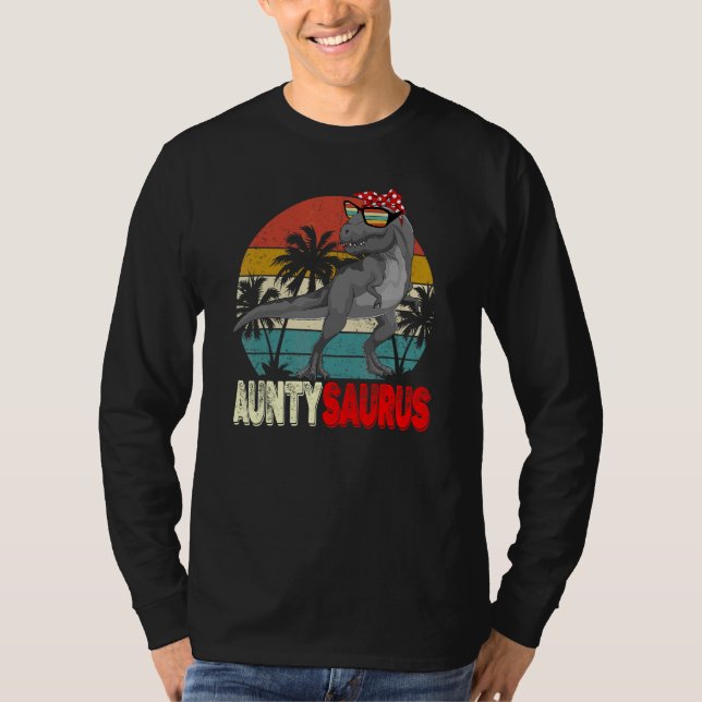 Camiseta Auntysaurus Rex Dinosaur Tía Saurus Madre (Anverso)