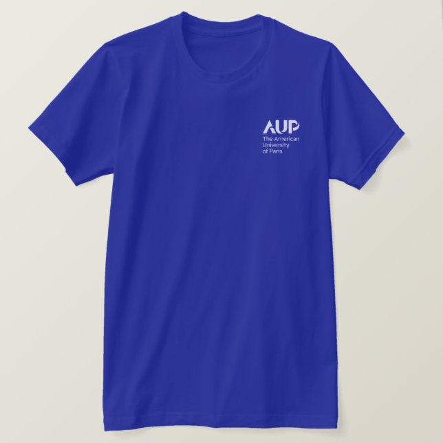 Camiseta AUP Logo T-shirt - Blue (Anverso del diseño)