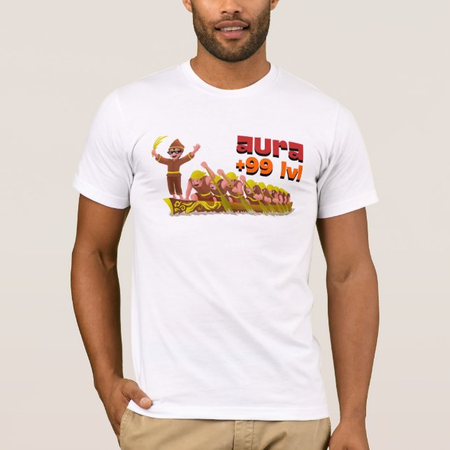 Camiseta aura +99 nivel T-Shirt (Anverso)