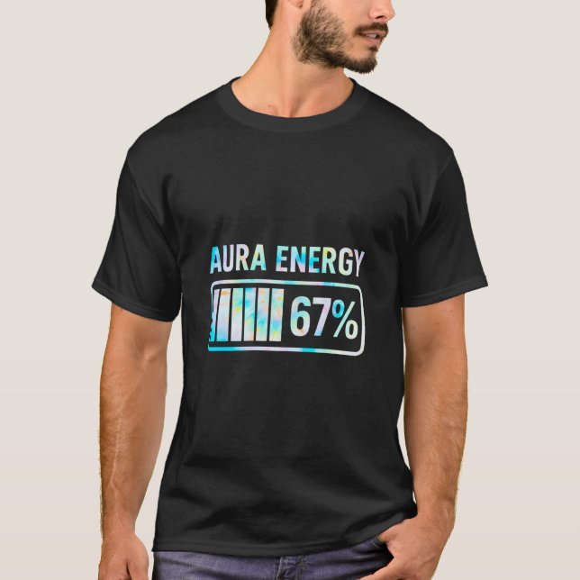 Camiseta Aura Energy 67 67 Six Seven Meme  (Anverso)