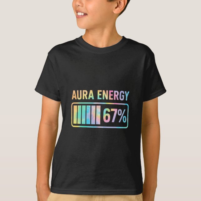 Camiseta Aura Energy 67 Divertido Seis Memes Gen Alpha Slan (Anverso)