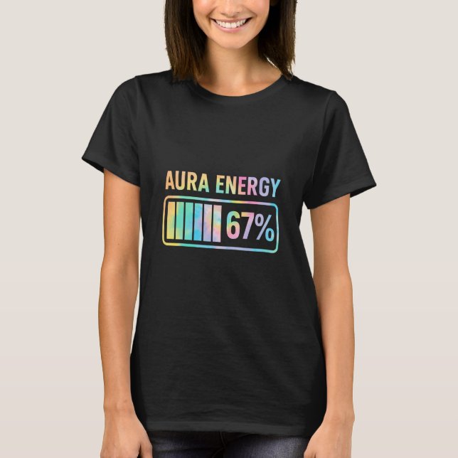 Camiseta Aura Energy 67 Divertido Seis Memes Gen Alpha Slan (Anverso)