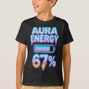 Camiseta Aura Energy 67 Meme Helado Goteo 6 7 Divertido Sei