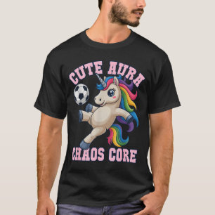 Camiseta Aura Lindo Lindo Caos Core Fútbol Unicornio Ganar