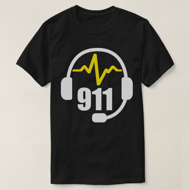 Camiseta Auricular de 911 Dispatcher (Diseño del anverso)