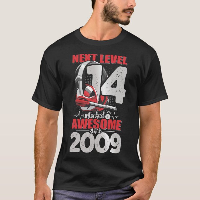Camiseta Auricular de Next Level Desbloqueado de 14 años de (Anverso)