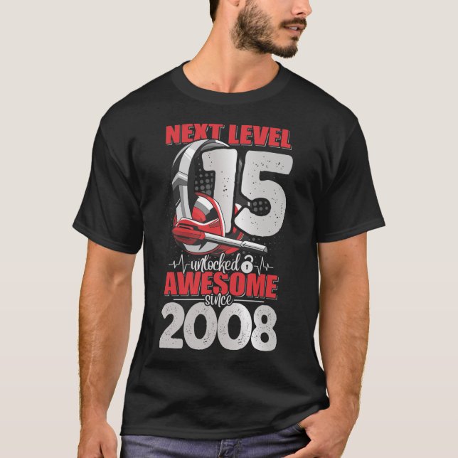 Camiseta Auricular de Next Level Desbloqueado de 15 años de (Anverso)