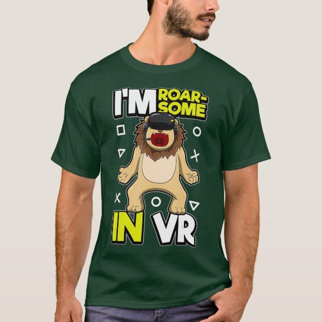 Camiseta Auricular de Realidad Virtual de Animales de León  (Anverso)