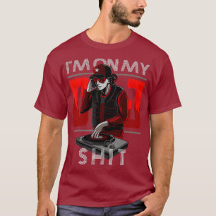 Camiseta Auricular del mezclador Jockey Meme de disco de im