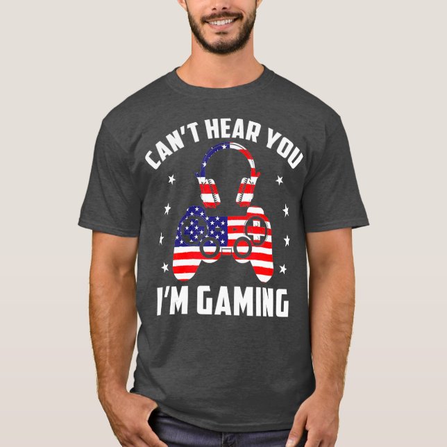 Camiseta Auricular Gamer No Puede Escucharte En Memoria De  (Anverso)
