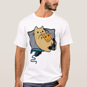 Camiseta Auricular y almohadilla para gato Pizza Eating Gam
