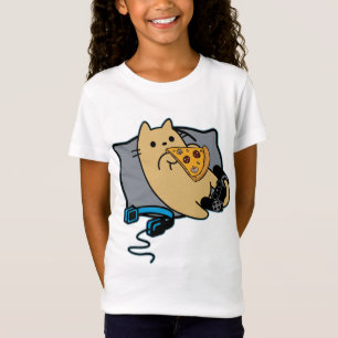Camiseta Auricular y almohadilla para gato Pizza Eating Gam