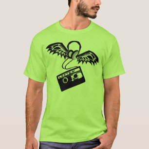 Camiseta Auriculares, alas, y cinta de casete