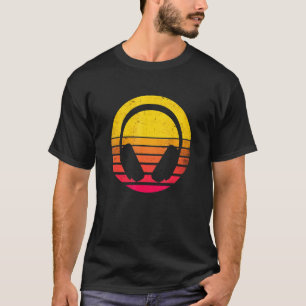 Camiseta Auriculares Audiofilia Vintage Estilo Retro 80