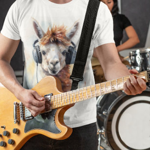Camiseta Auriculares blancos de alpaca con auriculares