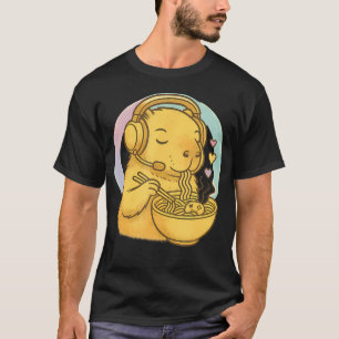 Camiseta Auriculares C Gráfico de Ramen para Jugador de Cap