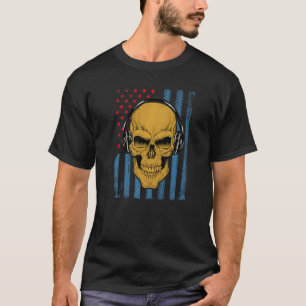 Camiseta Auriculares Cabeza Calavera Musical Casa Tecno Mez