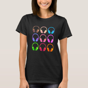 Camiseta Auriculares Collage Disk Jockey & Music