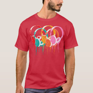 Camiseta Auriculares coloridos