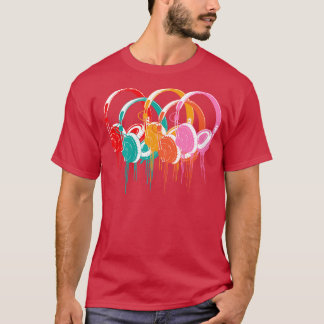 Camiseta Auriculares coloridos