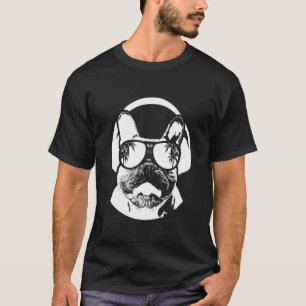 Camiseta Auriculares con gafas de sol de perro fiesta perro