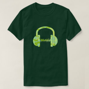 Camiseta Auriculares con patrón de camuflaje de primavera