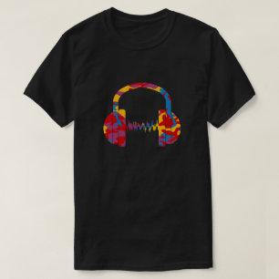 Camiseta Auriculares con Patrón de Camuflaje en Negrita