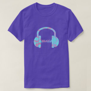 Camiseta Auriculares con patrón de camuflaje pastel genial