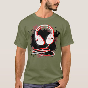 Camiseta Auriculares con sonido musical Un regalo divertido