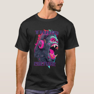 Camiseta Auriculares Cyberpunk Gorilla