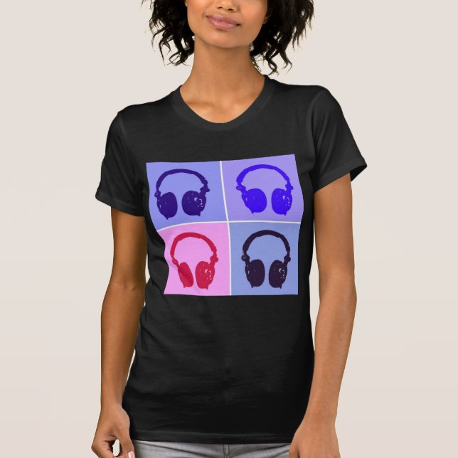 Camiseta Auriculares de arte pop (Anverso)