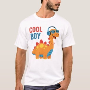 Camiseta Auriculares de Guay Boy Dinosaur Auriculares Gafas