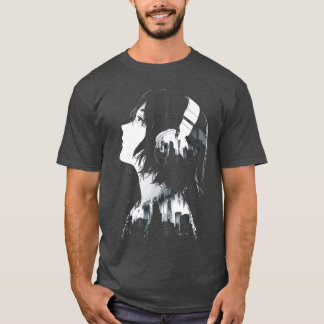 Camiseta Auriculares de música de anime para mujeres y niño