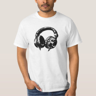 Camiseta Auriculares de Música DJ Fiesta de Cumpleaños