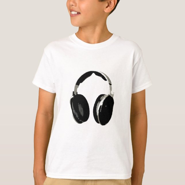 Camiseta Auriculares de Pop Art (Anverso)