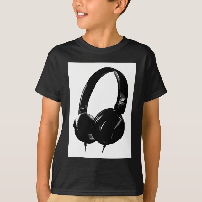 Camiseta Auriculares de Pop Art (Anverso)