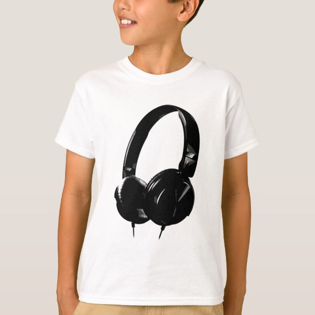 Camiseta Auriculares de Pop Art (Anverso)