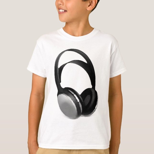 Camiseta Auriculares de Pop Art (Anverso)