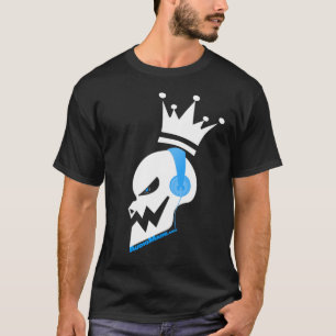 Camiseta auriculares del cráneo de la música