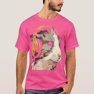 Camiseta Auriculares divertidos de Guinea Pig Gerbil